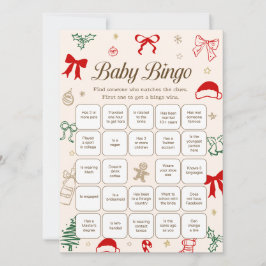Christmas Baby Shower Find the Guest Downloadable  Kaart