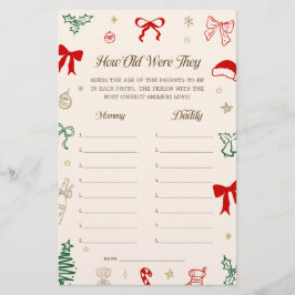 Christmas Baby Shower How Old Were They Game
