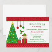 Christmas Baby shower Invitation Boy Girl Kaart (Voorkant / Achterkant)