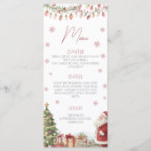 Christmas Baby Shower Menu Card (Voorkant)