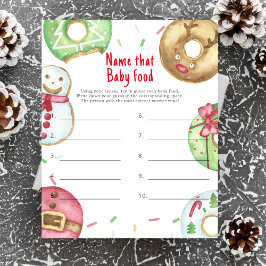 Christmas baby shower Naam dat baby food spel