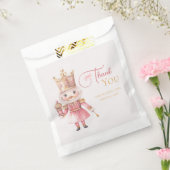 Christmas Baby Shower Pink Nutcracker  Bedankzakje (Gezegeld)