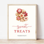 Christmas Baby shower Sweet Treats Teken Poster<br><div class="desc">Bewerkbaar kerstbord voor baby showers met vakantiethema's,  verjaardagsfeestjes of evenementen</div>