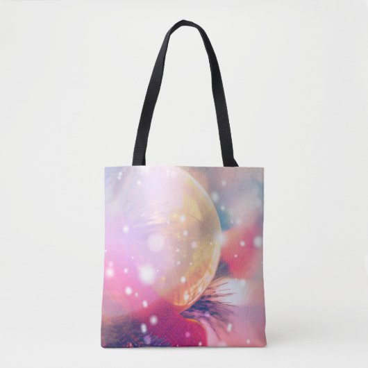 Christmas background with bokeh lightabstract, bac tote bag (Voorkant)