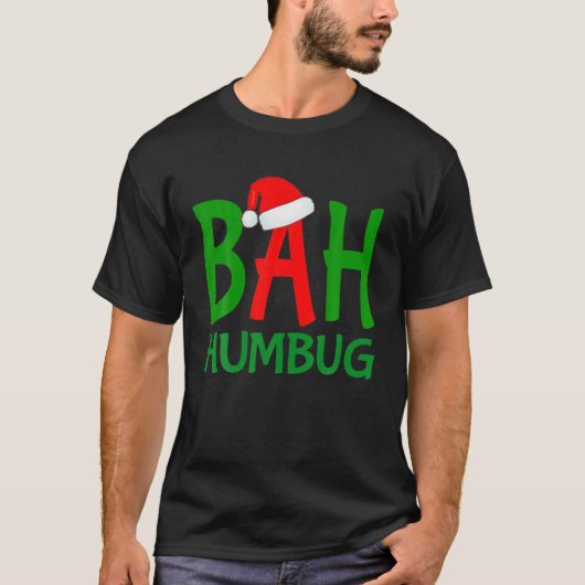 Christmas Bah Humbug Ebenezer Scrooge Design T-shirt (Voorkant)