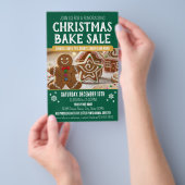 Christmas Bake Sale Festive Holiday Green Business Flyer (Hand)