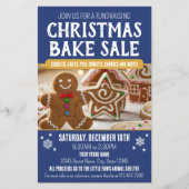 Christmas Bake Sale Festive Holiday Navy Business Flyer (Voorkant)