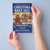 Christmas Bake Sale Festive Holiday Navy Business Flyer (Hand)