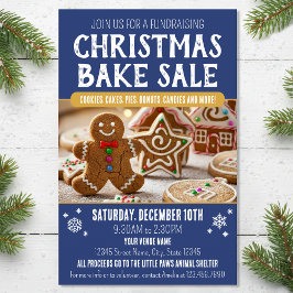 Christmas Bake Sale Festive Holiday Navy Business Flyer