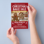 Christmas Bake Sale Photo Festive Holiday Deep Red Flyer (Hand)