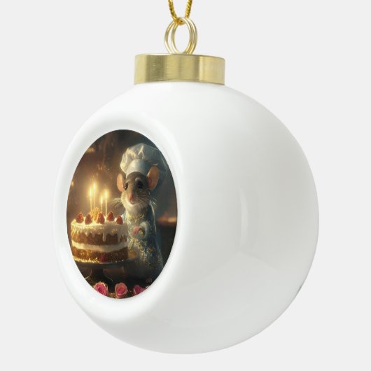 Christmas Bakery beroemd gemaakt door Fabulous Mic Keramische Bal Ornament (Rechts)