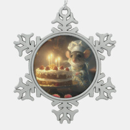 Christmas Bakery beroemd gemaakt door Fabulous Mic Tin Sneeuwvlok Ornament