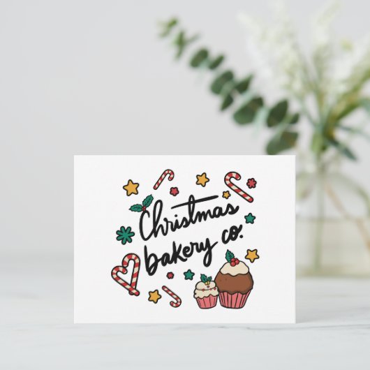 Christmas Bakery Co. Briefkaart (Staand voorkant)