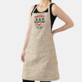 Christmas Baking Crew beige jute Schort (Insitu)