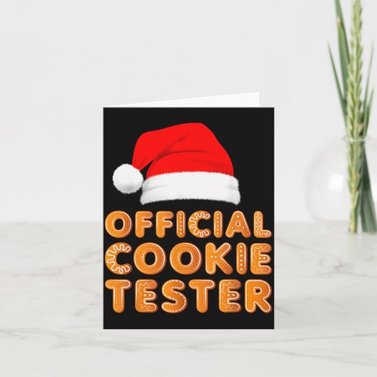 Christmas Baking Crew Cookie Tester Xmas Pajamas  Kaart (Voorkant)