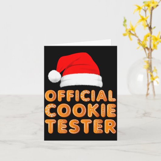 Christmas Baking Crew Cookie Tester Xmas Pajamas  Kaart (Gele Bloem)