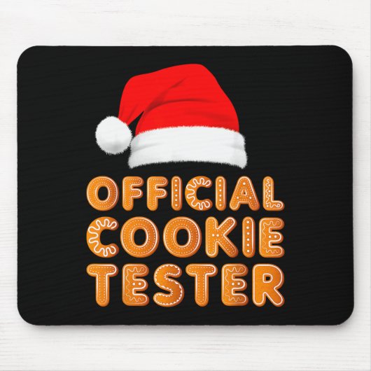 Christmas Baking Crew Cookie Tester Xmas Pajamas Muismat (Voorkant)