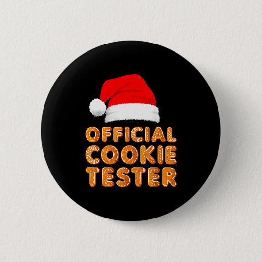 Christmas Baking Crew Cookie Tester Xmas Pajamas  Ronde Button 5,7 Cm (Voorkant)