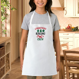 Christmas Baking Crew Mom children Schort