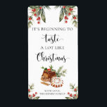 Christmas Baking Gift Label Stickers<br><div class="desc">Deze het begint te smaken veel als kerstbakcadeau stickers zijn de perfecte aanvulling op uw zelfgemaakte vakantie geschenken. De stickers kunnen gepersonaliseerd worden met jouw naam. Scripttekst kan niet worden bewerkt. Alle andere tekst is bewerkbaar en kan worden aangepast aan uw behoeften. Voor meer geavanceerde aanpassing van dit ontwerp, selecteert...</div>