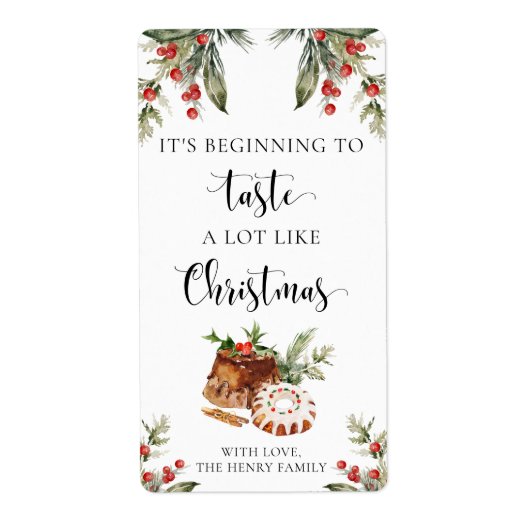 Christmas Baking Gift Label Stickers (Voorkant)
