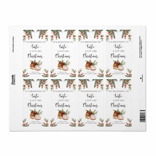 Christmas Baking Gift Label Stickers (Full Sheet)