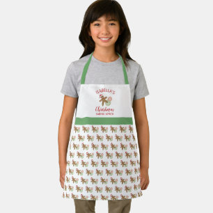 Christmas Baking Gingerbread Man Pattern Schort