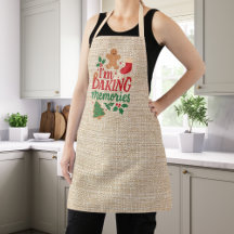 Christmas Baking Memories beige jute