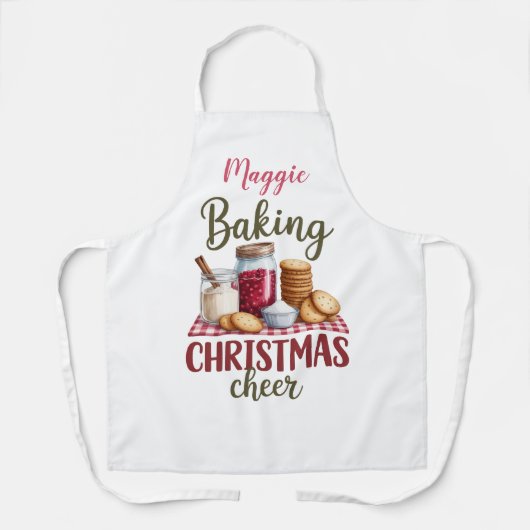 Christmas Baking Personalized  Schort (Voorkant)