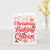 Christmas Baking Queen Funny Xmas Cookie Lover Wom Kaart (Gele Bloem)