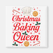 Christmas Baking Queen Funny Xmas Cookie Lover Wom Magneet (Voorkant)