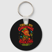Christmas Baking Shirt Cute Elf Gingerbread Pastry Sleutelhanger (Voorkant)