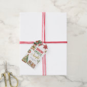 Christmas Baking Spirits Bright Holiday Gift Label Cadeaulabel (Met Touw)
