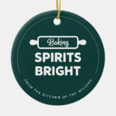 Christmas Baking Spirits Bright Kitchen Ornament (Voorkant)