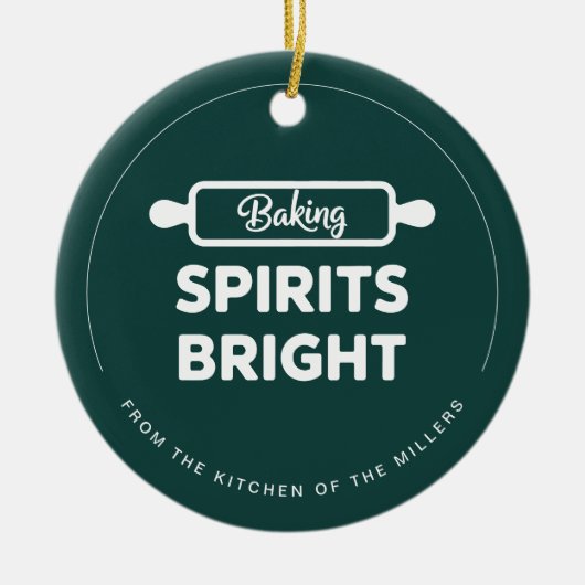 Christmas Baking Spirits Bright Kitchen Ornament (Voorkant)