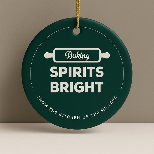 Christmas Baking Spirits Bright Kitchen Ornament