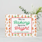 Christmas Baking Spirits Bright Nieuw Huis Feestdagenkaart (Staand voorkant)