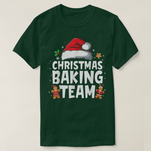 Christmas Baking Team Cookie Baker Funny Matching  T-shirt (Design voorkant)