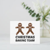 CHRISTMAS BAKING TEAM GINGERBREAD BRIEFKAART (Staand voorkant)