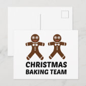 CHRISTMAS BAKING TEAM GINGERBREAD BRIEFKAART (Voorkant / Achterkant)
