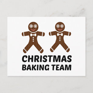 CHRISTMAS BAKING TEAM GINGERBREAD BRIEFKAART