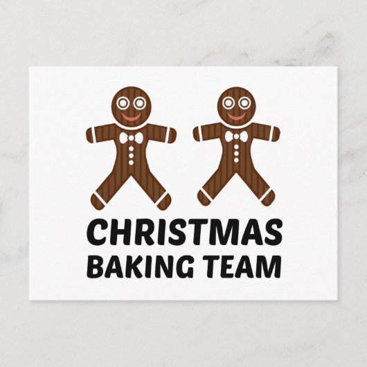 CHRISTMAS BAKING TEAM GINGERBREAD BRIEFKAART (Voorkant)