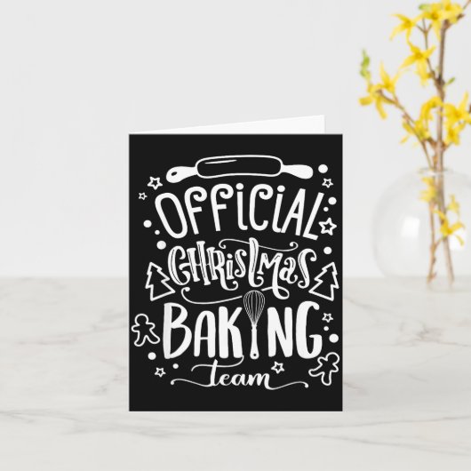 Christmas Baking Team Xmas Woman Kid Gift Kaart (Gele Bloem)
