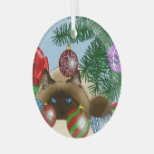 Christmas Ball Ornament Cat (Voorkant links)