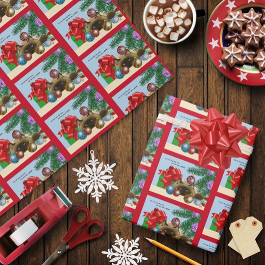 Christmas Ball Ornament Cat Cadeaupapier