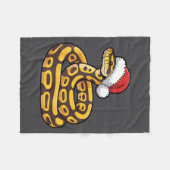 Christmas Ball Python Ugly Xmas Sweater Snake Love Fleece Deken (Voorkant (Horizontaal))