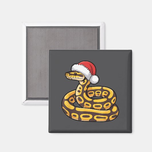 Christmas Ball Python Ugly Xmas Sweater Snake Love Magneet (Voorkant / Achterkant)