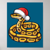 Christmas Ball Python Ugly Xmas Sweater Snake Love Poster (Voorkant)