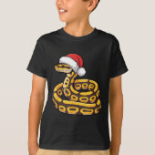 Christmas Ball Python Ugly Xmas Sweater Snake Love T-shirt (Voorkant)