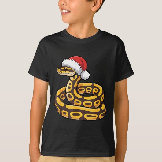 Christmas Ball Python Ugly Xmas Sweater Snake Love T-shirt (Voorkant)
